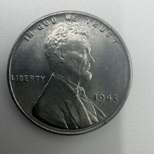1943 Lincoln steel penny-NO MINT MARK